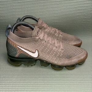Nike Air Vapormax Flyknit 2 Shoes Womens Size 7.5 942843-203 Rose Gold Bio Beige